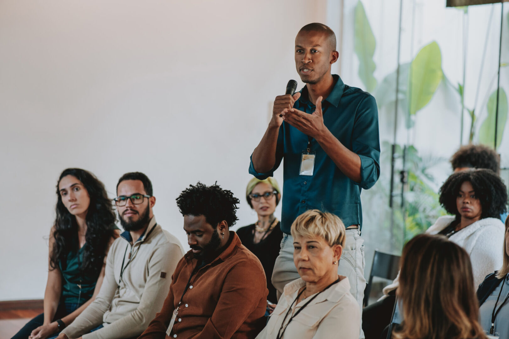 Ask a question at the conference